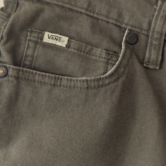 Vans Men's Cotton Blend Shorts Sz 28 Skater Preppy Off The Wall Vintage Green - Picture 3 of 13